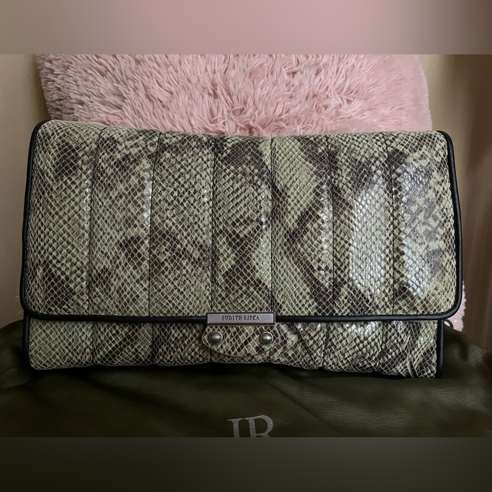 Judith Ripka NWT Snakeskin Python Embossed Leather Bag 💚